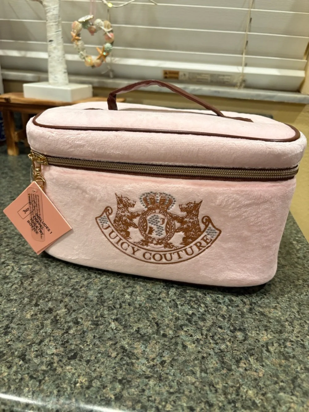 NWT BABY PINK JUICY COUTURE MAKEUP/ORGANIZER TRAVEL BAG